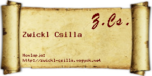 Zwickl Csilla névjegykártya